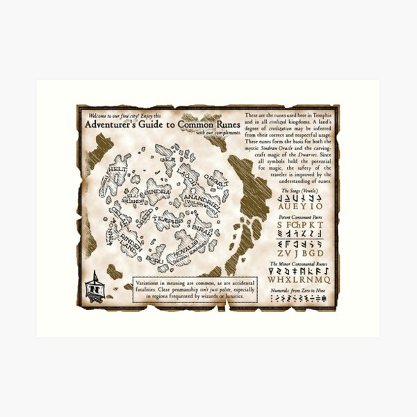 Adventurer's Guide to Common Runes Art Print
