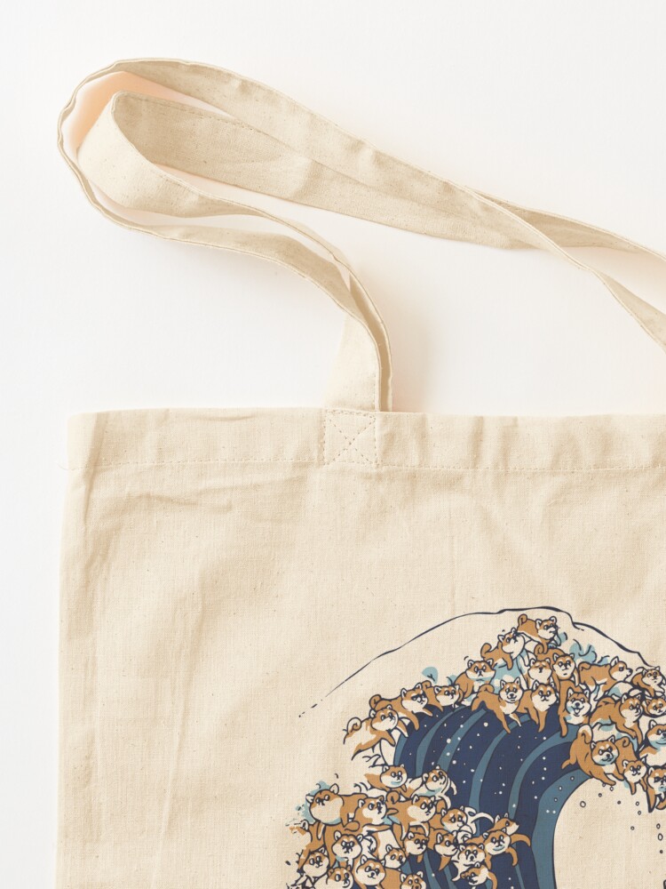 Alternate view of The Great Wave of Shiba Inu Tote Bag