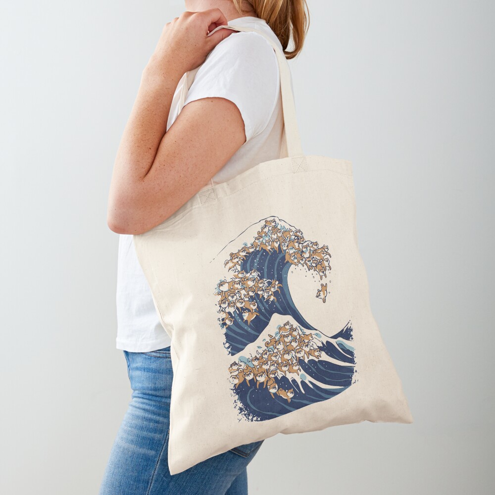 The Great Wave of Shiba Inu Tote Bag