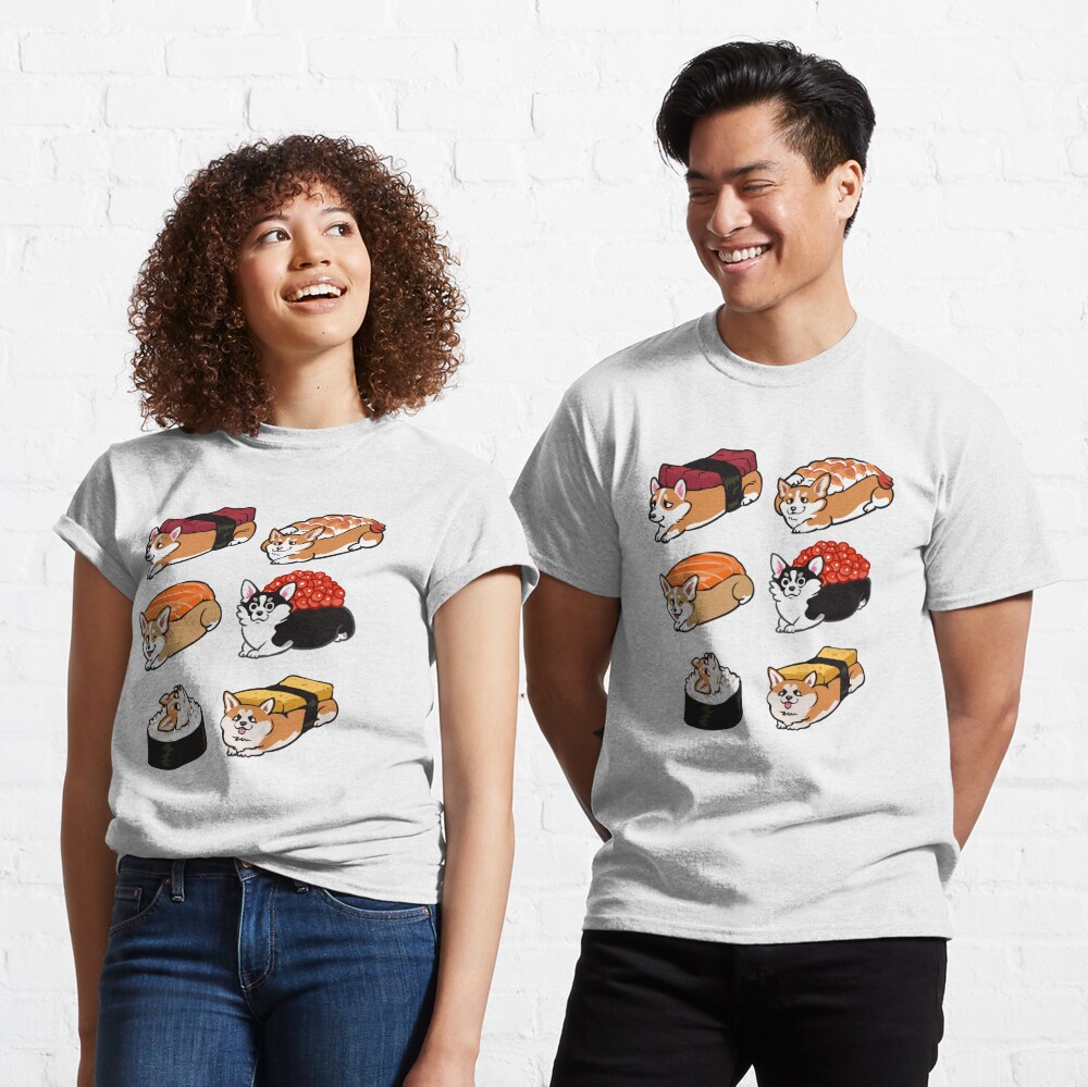 Discover Sushi Corgi T-shirt classique
