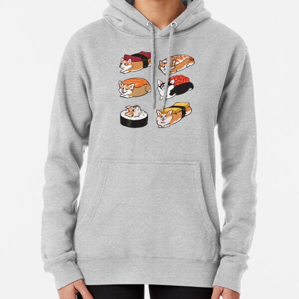 Sushi Corgi Pullover Hoodie