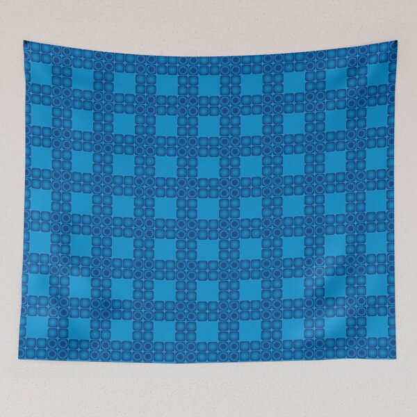 Item preview, Tile BLUE - Living Hell designed and sold by Hell-Prints.