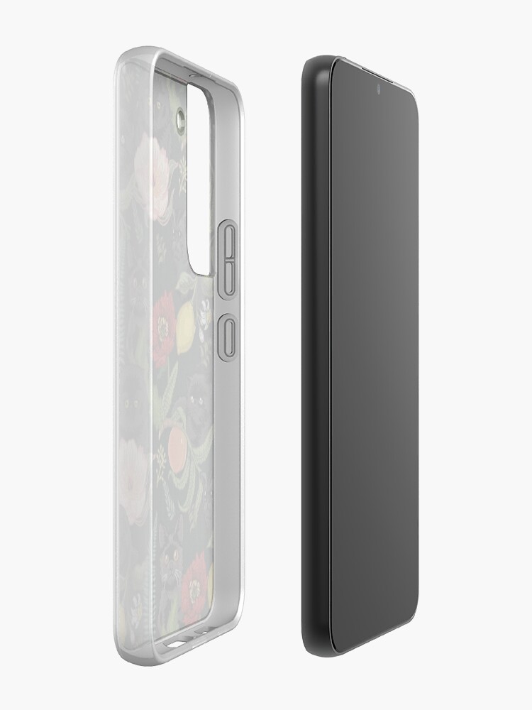 Alternate view of Botanical and Black Cats Samsung Galaxy Phone Case