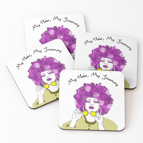 Item preview, My Hair, My Journey camiseta morada para el día del cabello designed and sold by streetiedesigns.