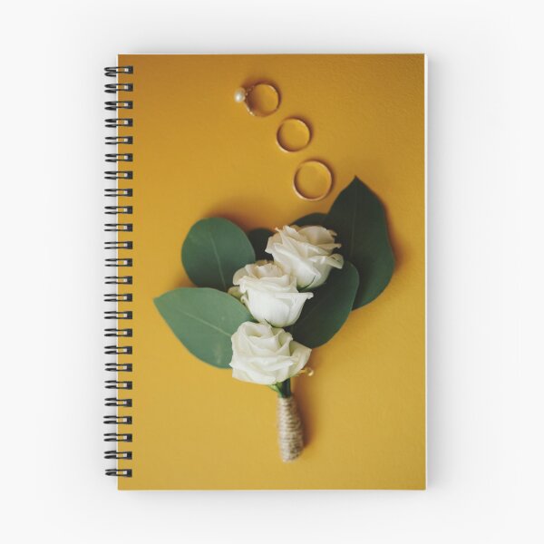 Item preview, Wedding card with delicate white rose and three wedding rings designed and sold by dariazu.