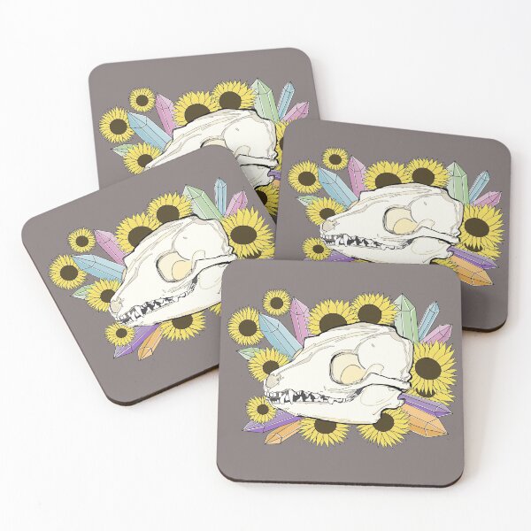 Fox Skull Coasters (Set of 4)