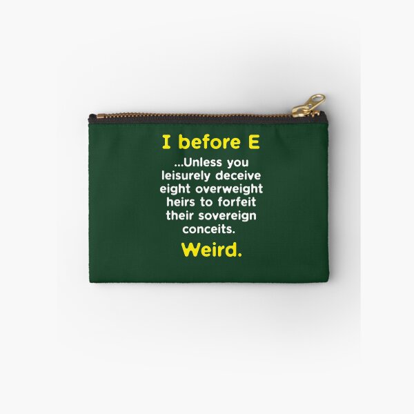 Item preview, Funny English Grammar geek nerd I before E designed and sold by kolbasound.
