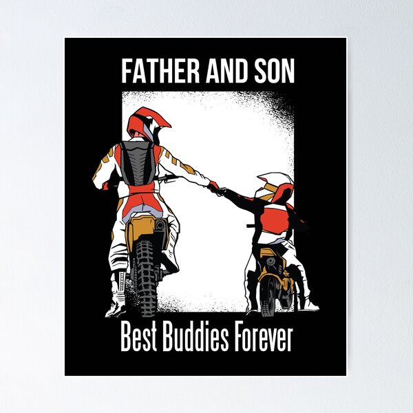 Item preview, Father and son, motocross, friendship, motorcycle designed and sold by DerSenat.