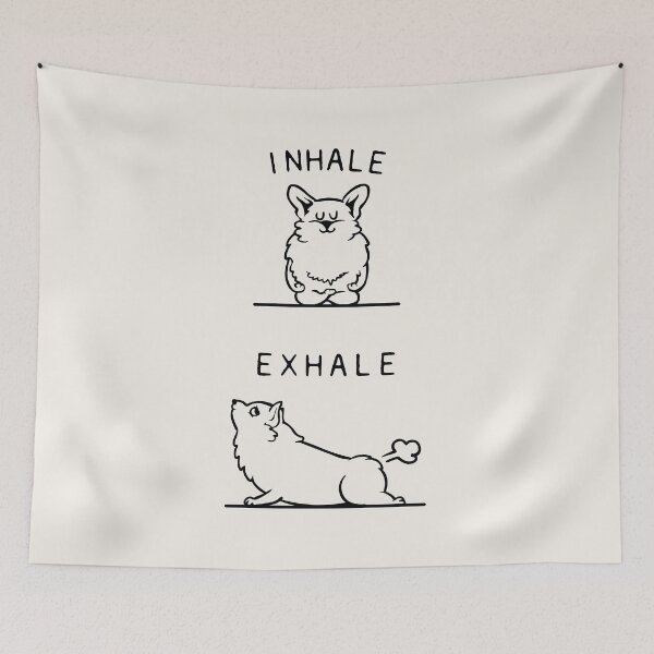 Item preview,  Inhale Exhale Corgi designed and sold by Huebucket.