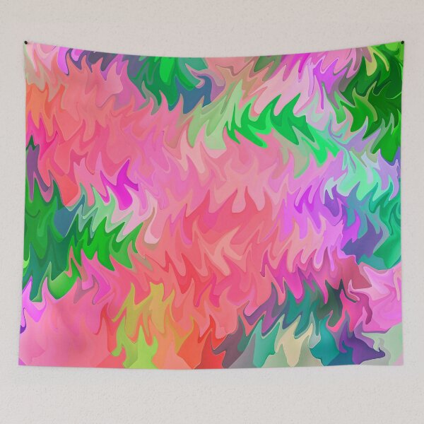 Item preview, Bright Flower Fire Oil Slick Tye Dye Painting designed and sold by PODLizardWizard.