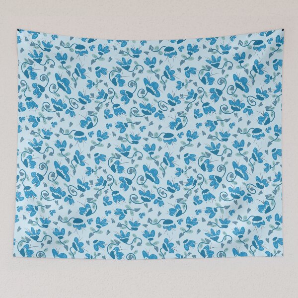 Item preview, Floral Whimsy in Blue designed and sold by Sheri42.