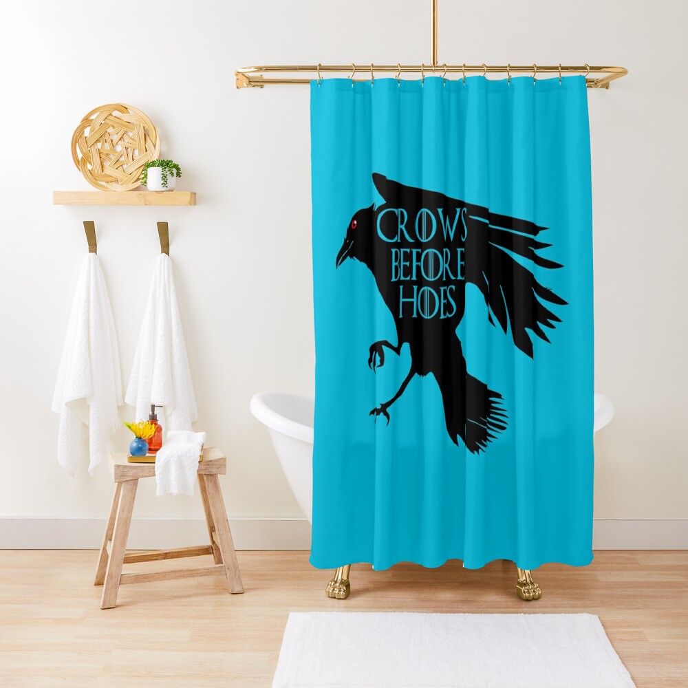 "Crows Before Hoes" Shower Curtain by DavidAyala | Redbubble