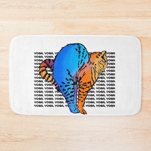 Item preview, Yoga, cat pose. Stretch like a cat. designed and sold by DebbieJoyArt.