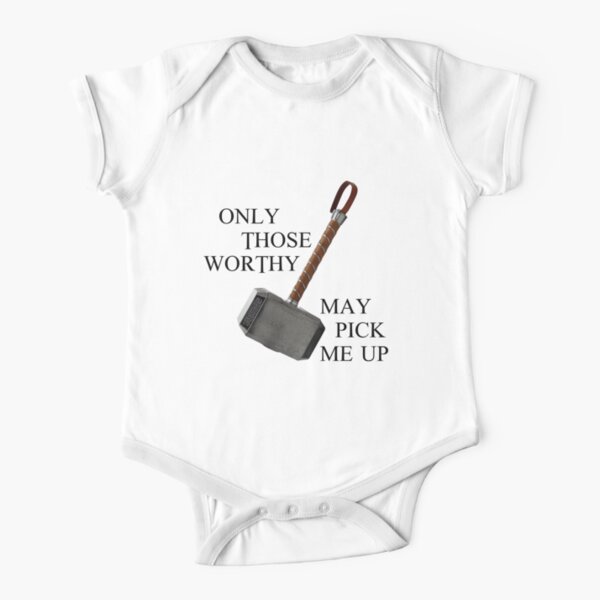 Thor Worthy Baby clothing - Only those worthy baby clothing Short Sleeve Baby One-Piece