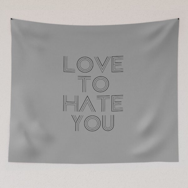 Item preview, Love to Hate You, black 2 designed and sold by perezzzoso.