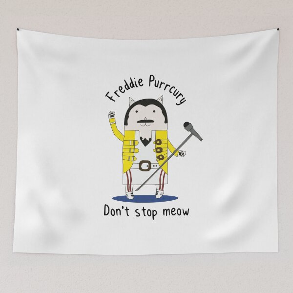 Item preview, Freddie Purrcury MEOW Kitty Cat Freddie Mercury designed and sold by WheezePlume.