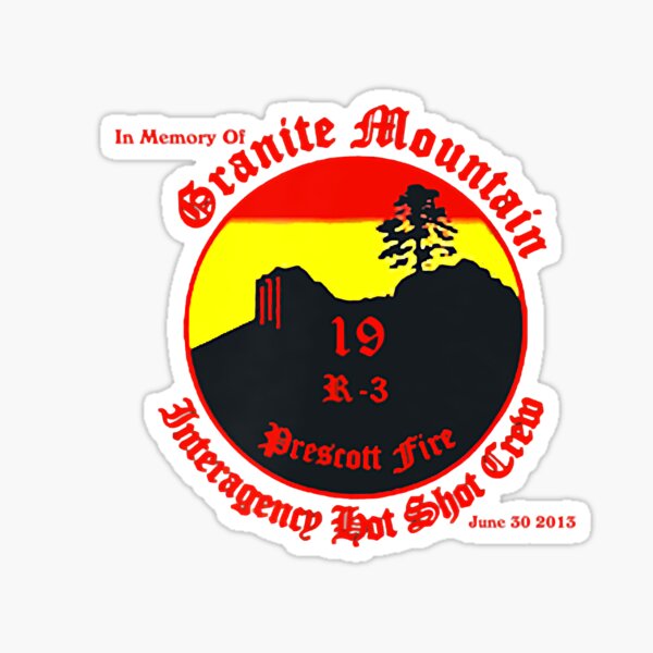 Granite Mountain Hotshots Memorial, Both Side Printed Sticker