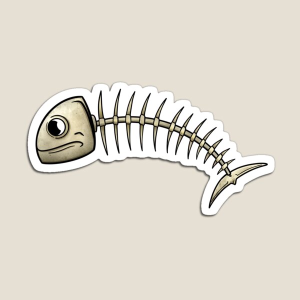 Fishbone Cartoon Magnet