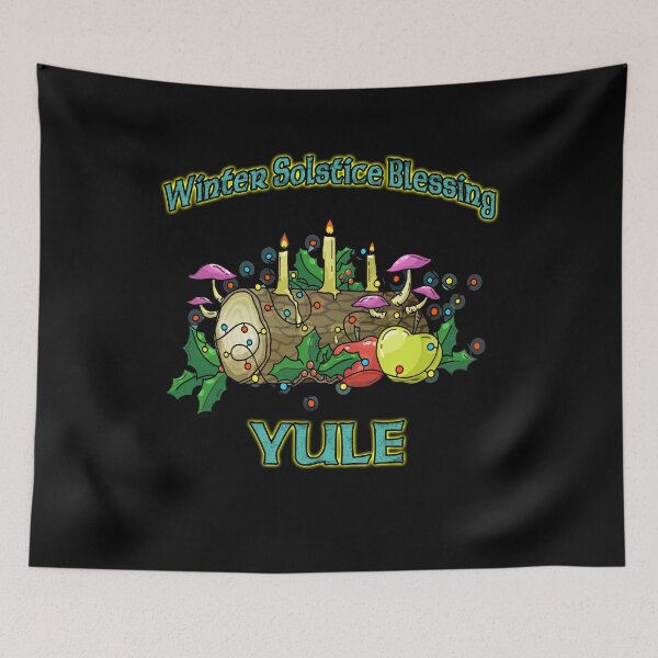 Item preview, Winter Solstice Yule Log Candles Grunge Distressed Blue designed and sold by funnytshirtemp.