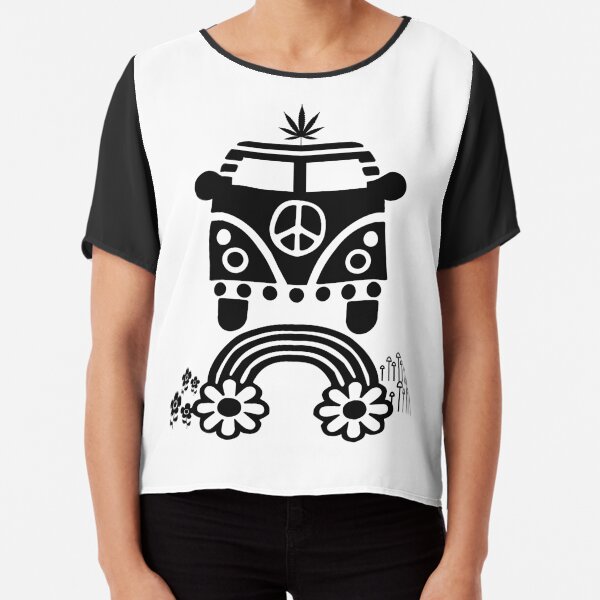 Hippie - Peace - Hanf - Generation - II Chiffon Top