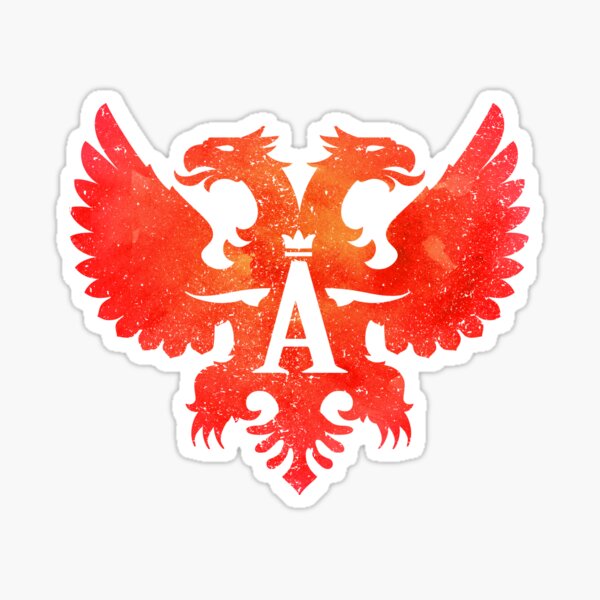 Personalized Coat Of Arms Of The Republic Of Albania Red White