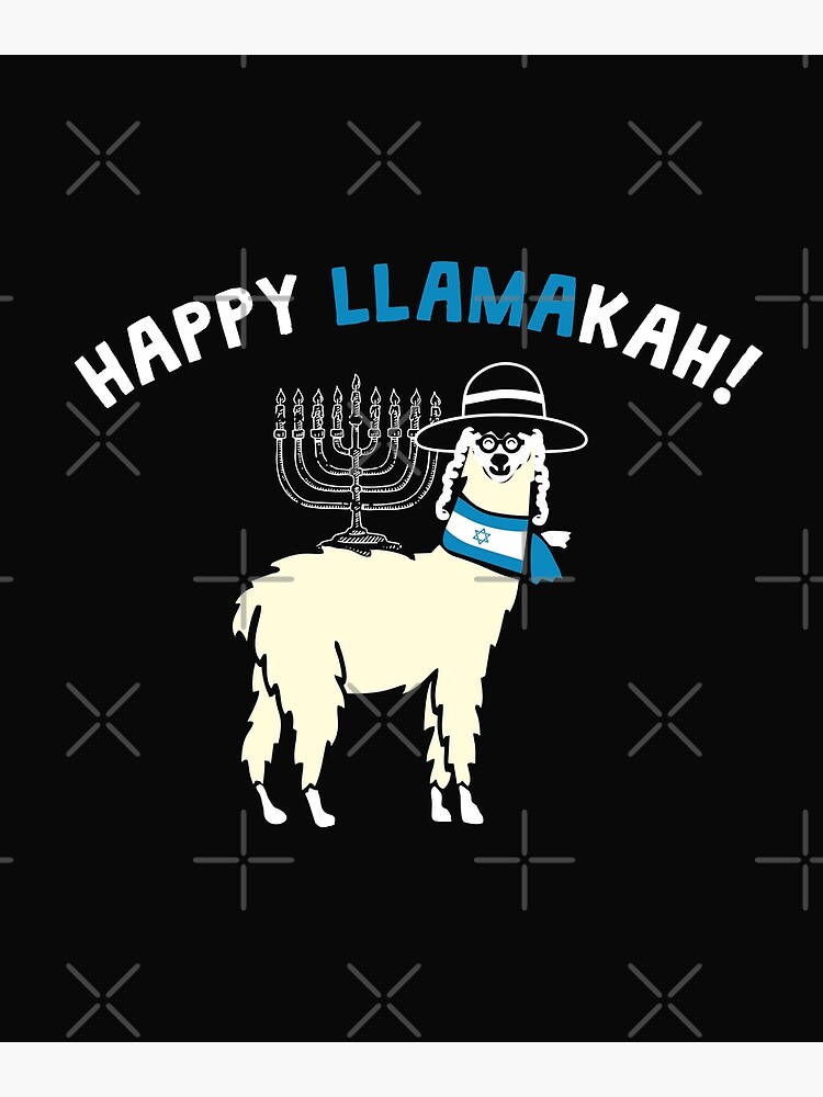 Happy Hanukkah Llamakkah Llama Menorah Alpaca Jewish Holiday Zip