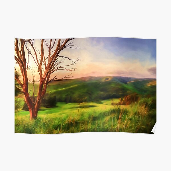 The Valley (digital painting) Poster
