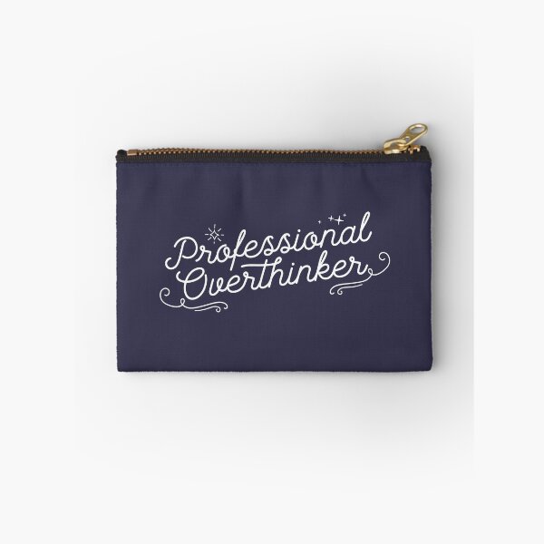 Item preview, Professional Overthinker | White | Line Art | Monoline Quotes designed and sold by TheHappySloths.