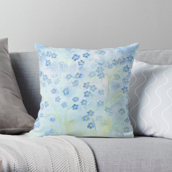 Forget-me-not Throw Pillow
