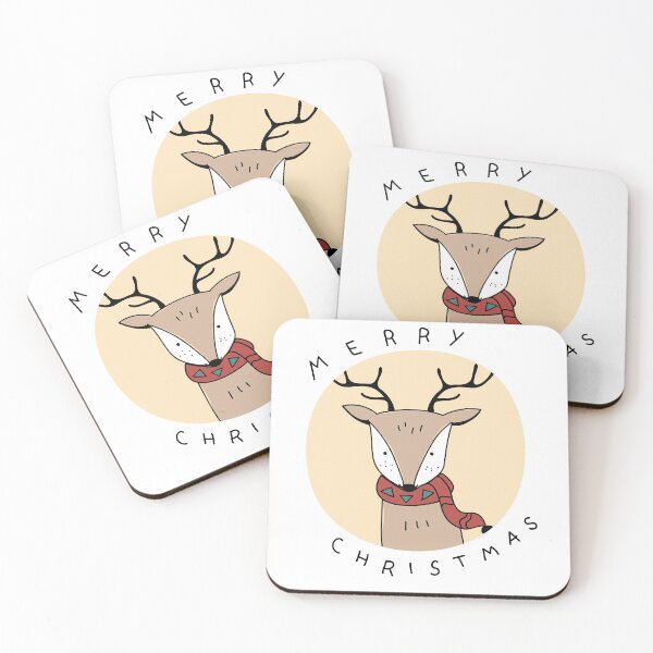 Item preview, Merry Christmas deer designed and sold by ECLECTICimprint.