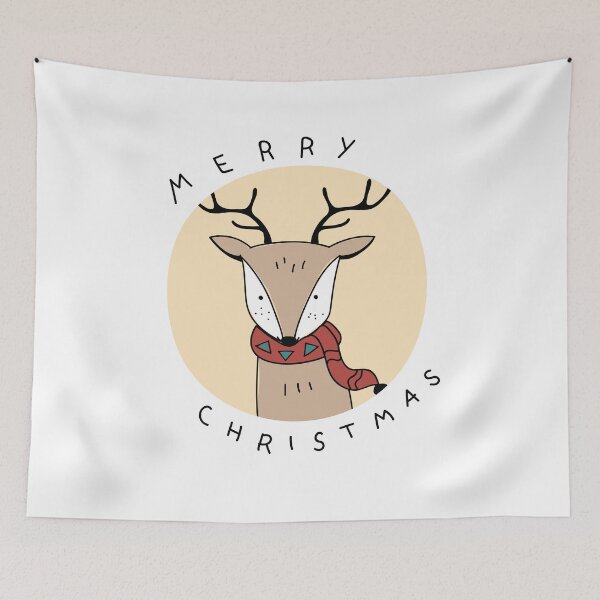 Item preview, Merry Christmas deer designed and sold by ECLECTICimprint.