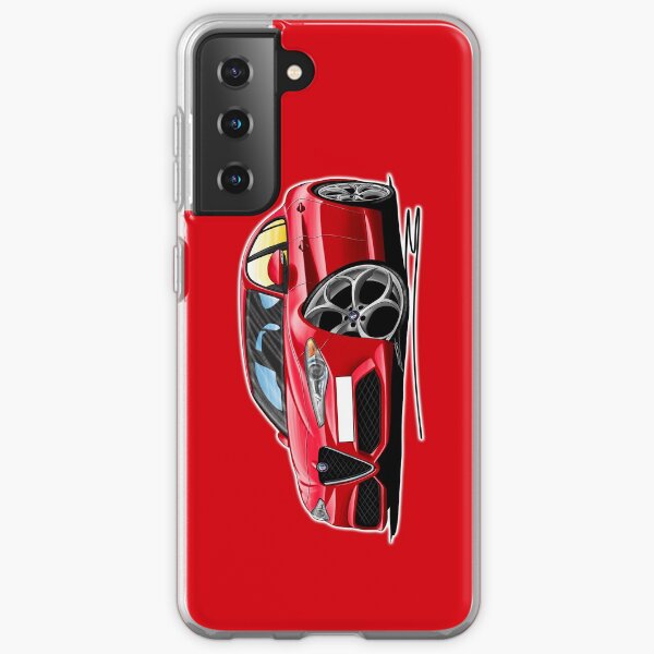 Alfa Romeo Giulia Rouge Caricature Coque souple Samsung Galaxy
