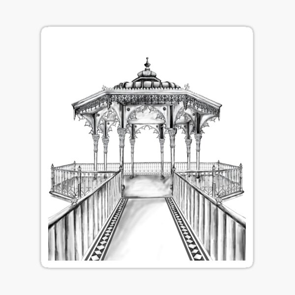 Item preview, Brighton Bandstand illustration - Brighton beach designed and sold by amyverse.