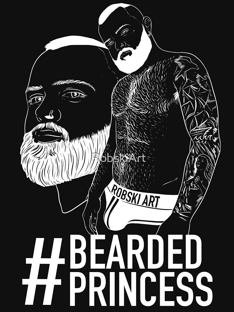 HASHTAG BOYZ - Bearded Princess white lines by RobskiArt