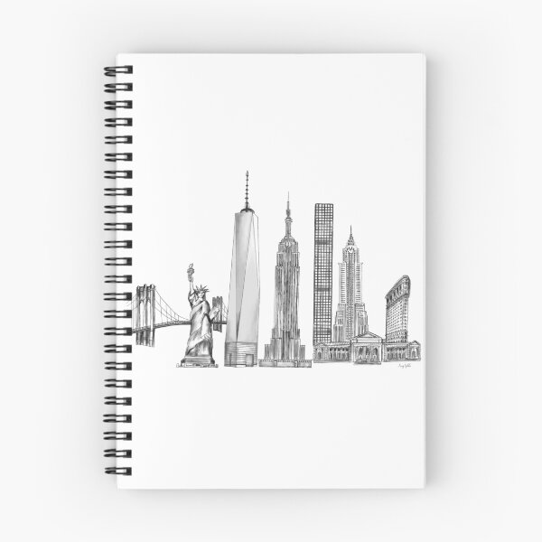 Item preview, Ilustración del horizonte de Nueva York designed and sold by amyverse.