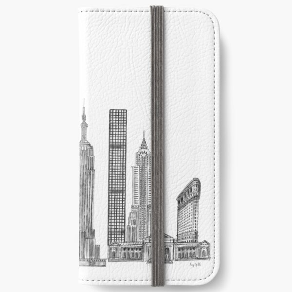 New York Skyline illustration iPhone Wallet