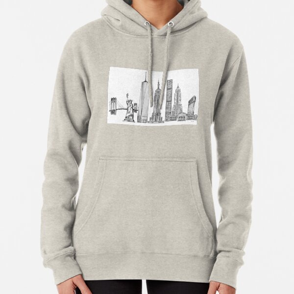 New York Skyline illustration Pullover Hoodie