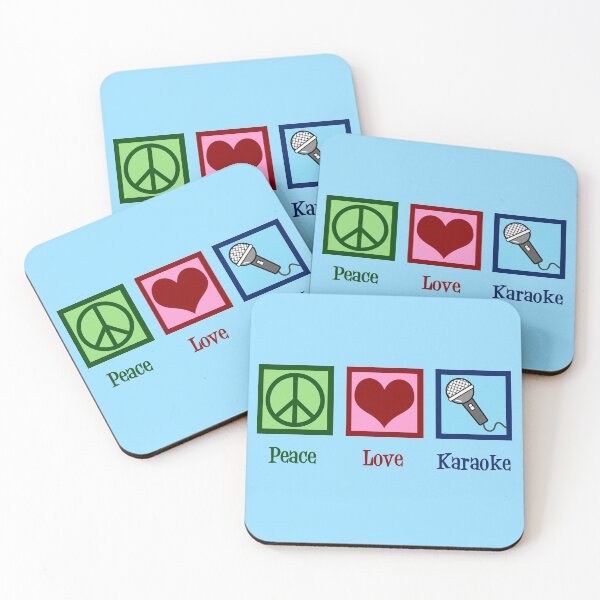 Item preview, Peace Love Karaoke designed and sold by Epic Love Designs.