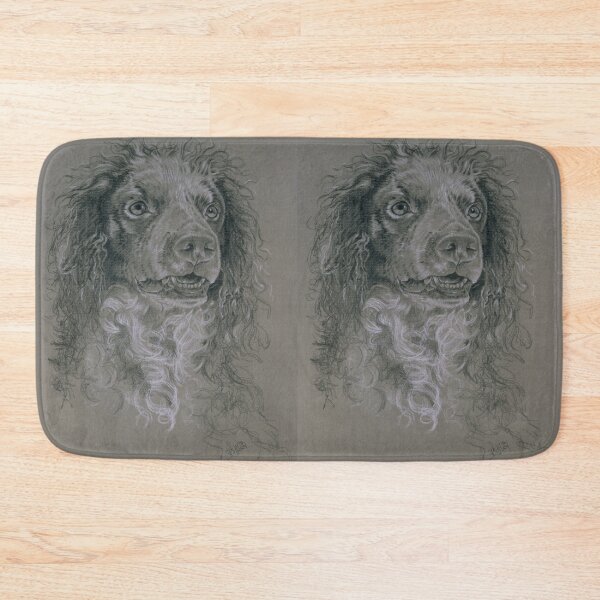 Item preview, Pont-Audemer Spaniel Portrait in Graphite designed and sold by BarbBarcikKeith.