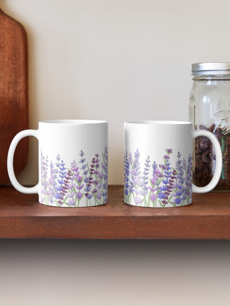 Watercolour painting of lavender - Purple painting Coffee Mug for