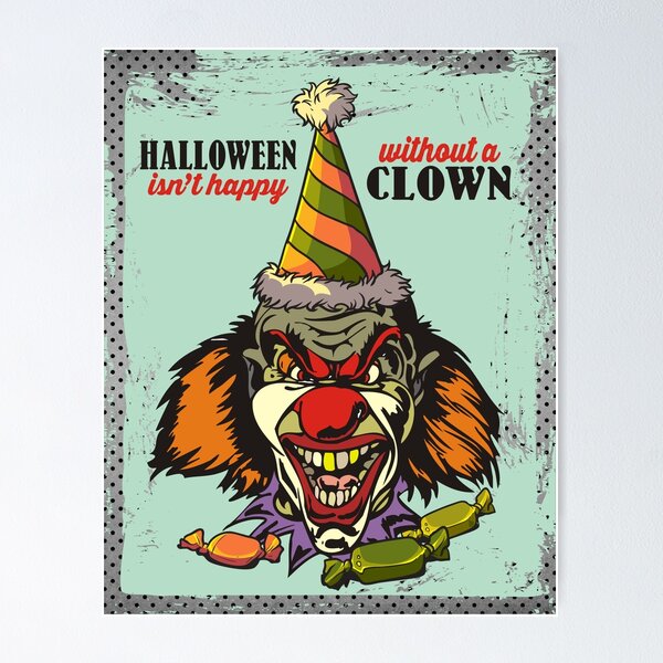 Item preview, Halloween isn't happy without a scary clown designed and sold by BigMRanch.