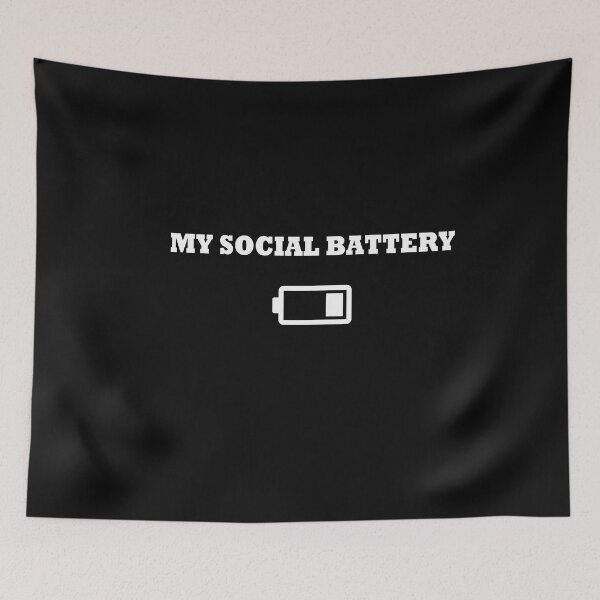 Item preview, My Social Battery Funny Iphone Antisocial Introverted Introvert Shirt Sticker Mug designed and sold by Dwebster27.