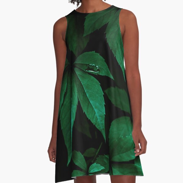 Dark Leaves 7 A-Line Dress