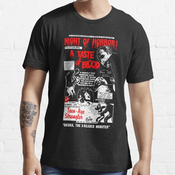 Kleding Gender-neutrale kleding volwassenen Tops & T-shirts T-shirts T-shirts met print Vintage jaren 1990 Blood Feast 1963 Horror Film T Shirt Gore Blood HG Lewis Promo Sz XL 