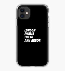 Funny London Paris Tokyo Ann Arbor design iPhone Case