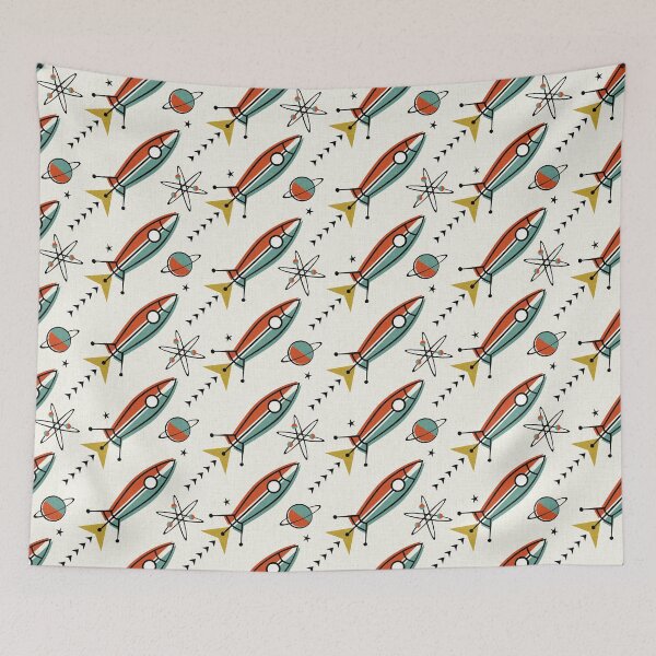 Item preview, Color Block Atomic Rockets on Lt Gray designed and sold by studioxtine.