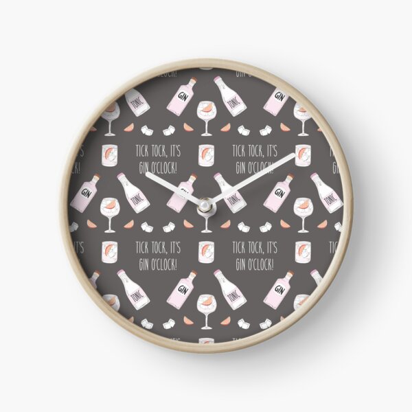 Item preview, Tick tock it's gin o'clock designed and sold by oyptjewellery.