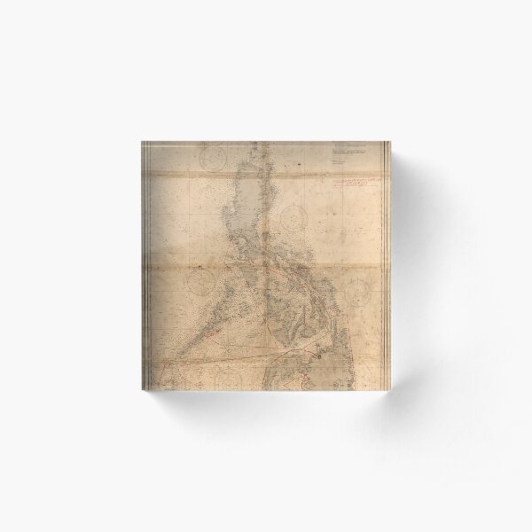 Antique map of Philippines islands circa 1933 Acrylic Block