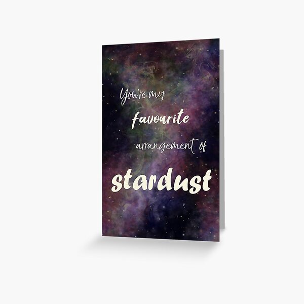 Eres mi arreglo favorito de polvo de estrellas Tarjetas de felicitación