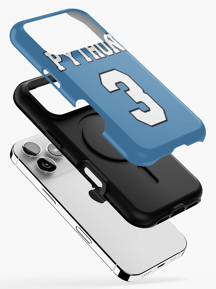 Thumbnail 2 of 4, iPhone Case, Python 3 - White on Blue Design for Python Programmers designed and sold by ramiro.